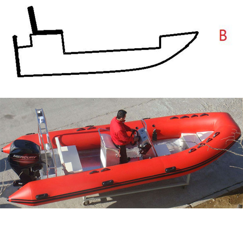 Aluminum hull infaltable boats 5.2m